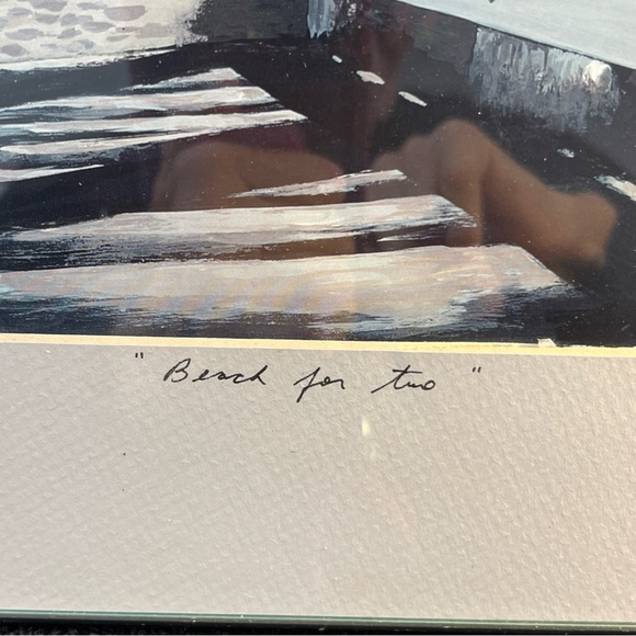 Signed Artwork Framed “Beach For Two” - Picture 2 of 7